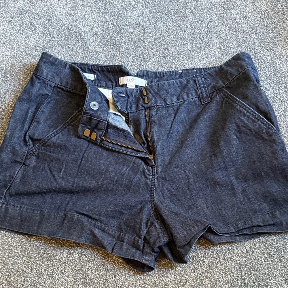 LOFT Women's Dark Blue Jean Shorts